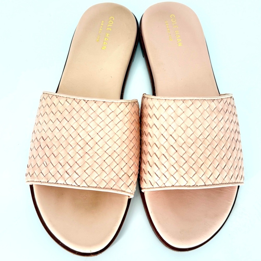 Cole Haan Woven Slide Sandals in Blush